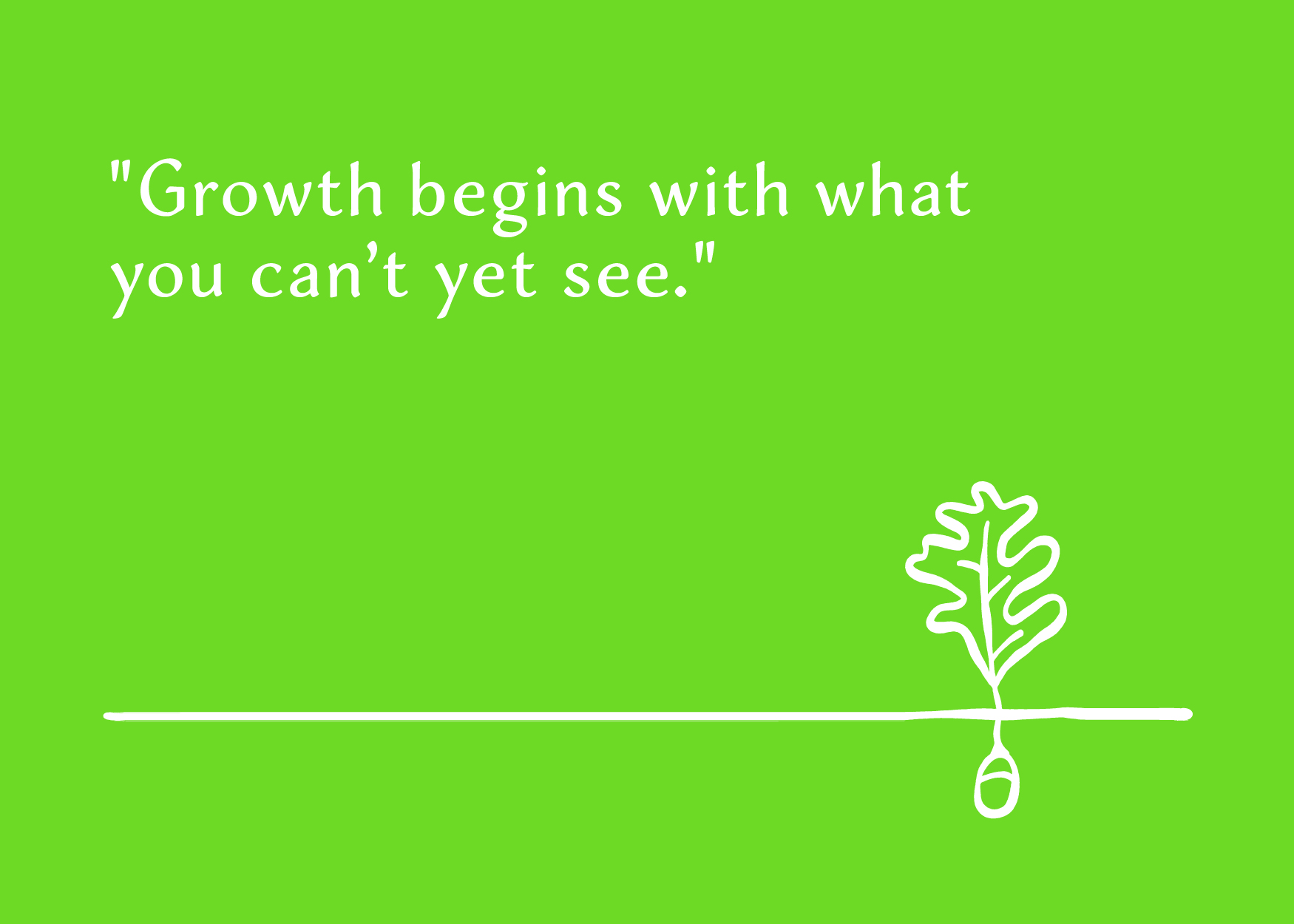 quote on a green background