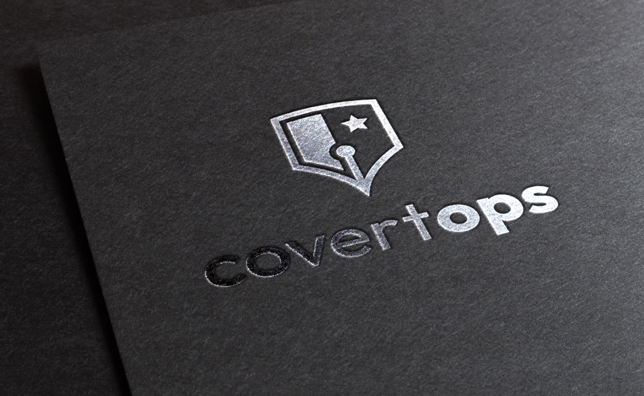 Covertops logo on paper