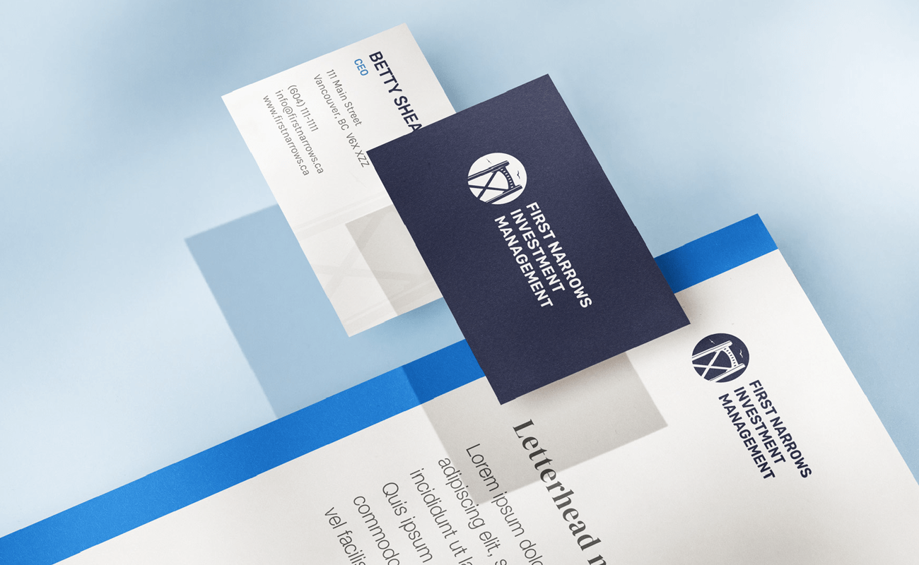 First Narrows Investment Management - logo on stationery