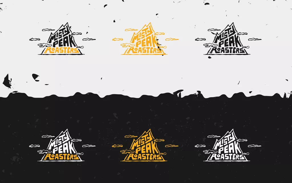 colour palette for misty peak roasters logo